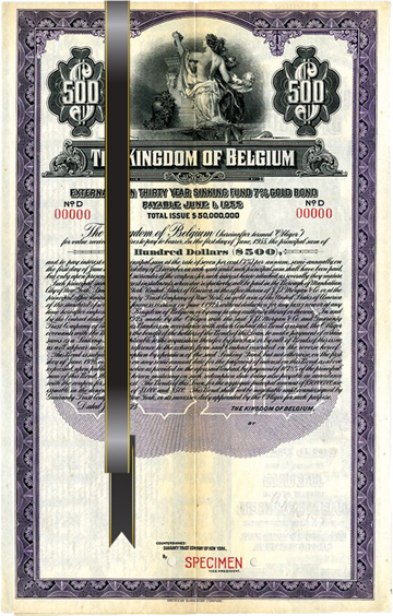«Belgium mourning Bruxelles victims/Kingdom Belgium 1925»